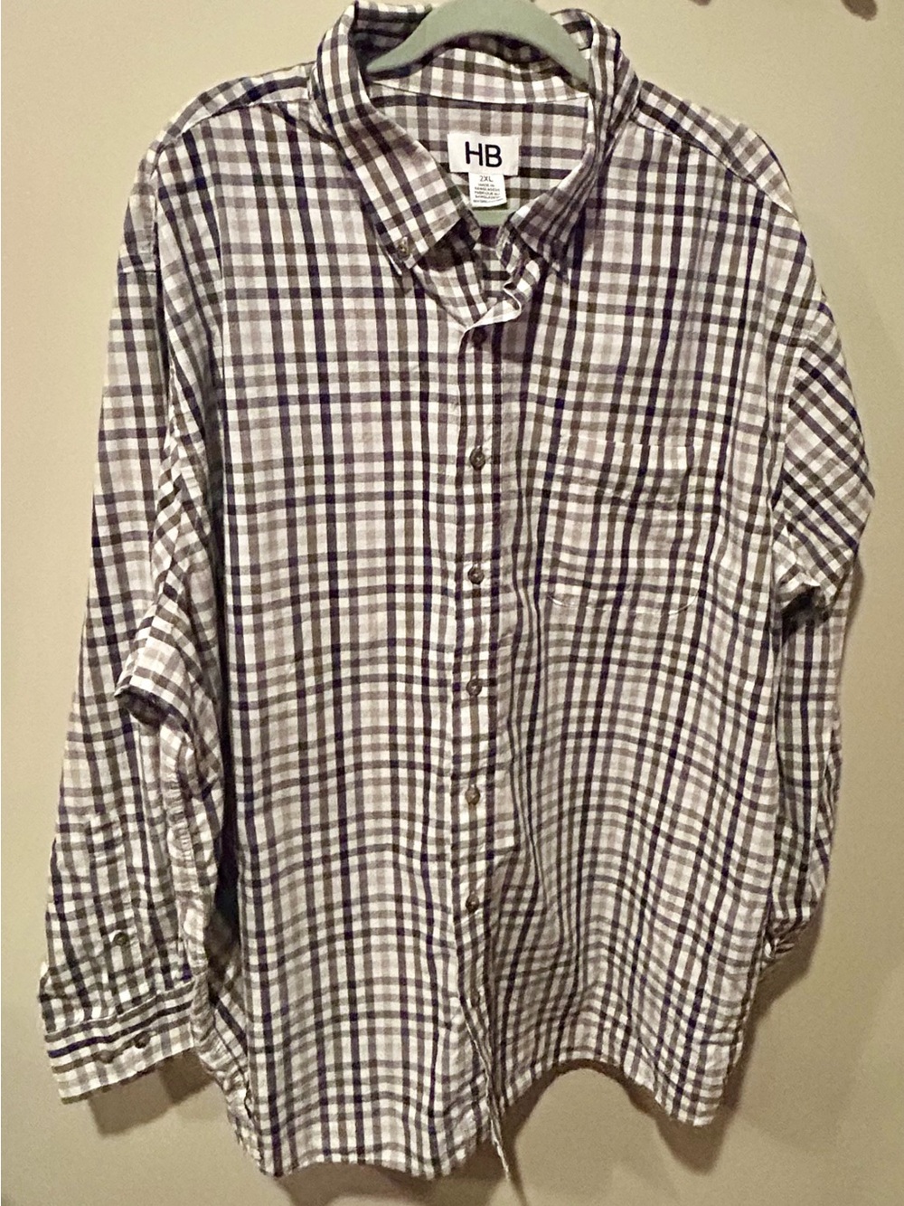 Harbor Bay Checked Shirt, 2XL